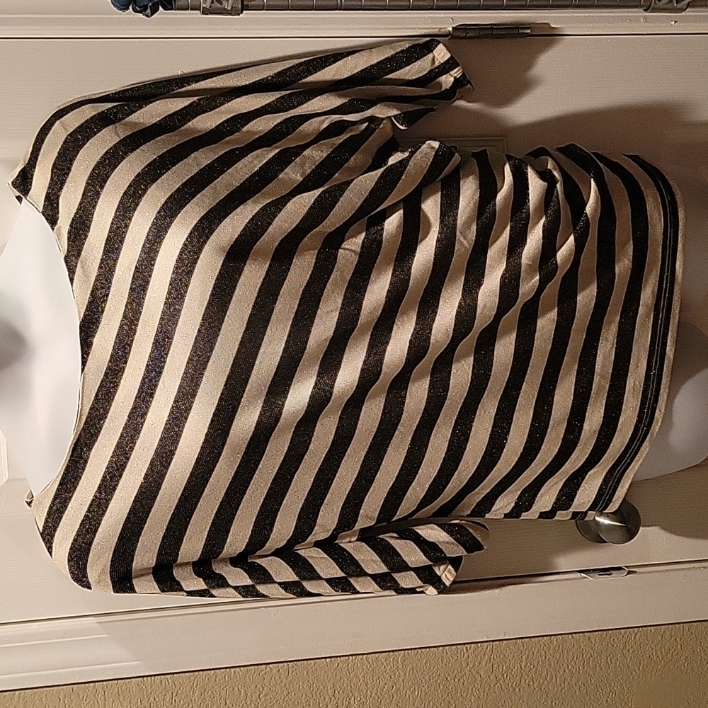 French Connection Striped Glittery Top Size M